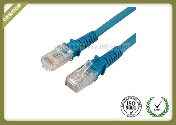 China De uitstekende Kabel van het Manier Vlakke Cat5e Ethernet Flard met Blauwe Speciale Schakelaar leverancier